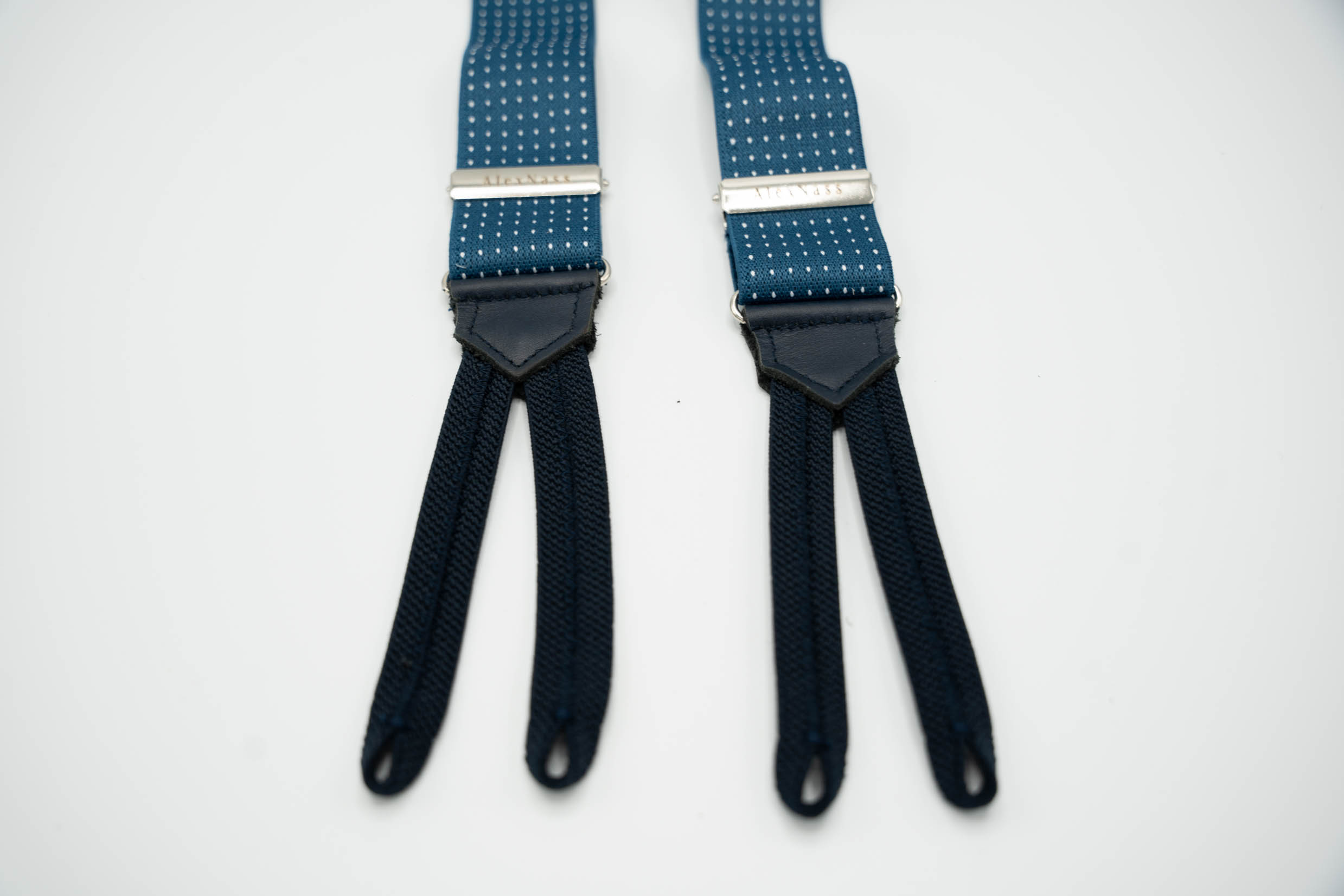 Blue White Dotted Sartorial Suspenders