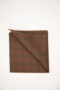 Olive Mix Shapes Pocket Square