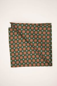 Green Flowers Pocket Square