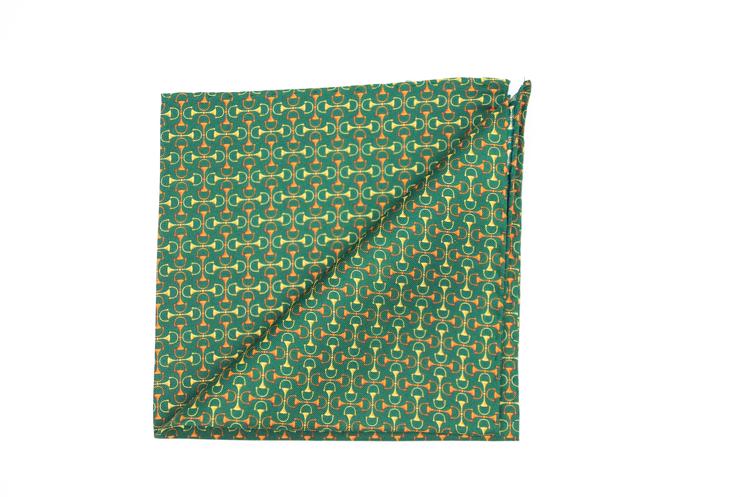 Green HorsebitePocket Square